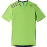 Adidas Climachill Short Sleeve T-Shirt US Men's Extra Extra Large (SolarGreen/NightGrey)