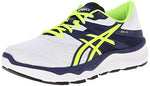 ASICS Men's 33-M Running Shoe, White/Flash Yellow/Navy,14 M US