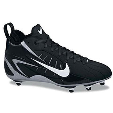 Nike New Super Speed D 3/4 Mens 7.5 Black/White Football Cleats 318697 001