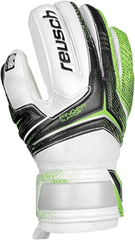 Reusch Kids Goalkeeper Ceptor Sg Finger Support Black/Green/Gecko Gloves - 5