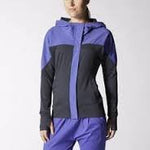 Adidas PowerLuxe Full Zip Cover Up Women's Extra Large (NeutralGrey/PowerPurple/Heather)