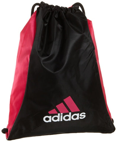 adidas Unisex Block Sackpack, Black/Radiant Pink, ONE SIZE